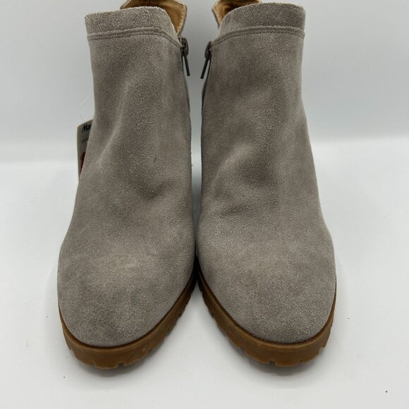 Lucky Brand Noryn Gray Suede Ankle Boots Leather Size 9.5M - Picture 3 of 10